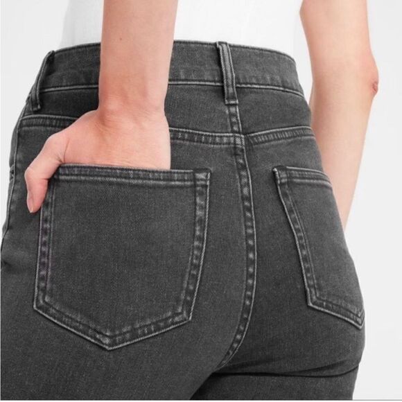 Everlane High Rise Skinny Ankle Jean Washed Out Black - Picture 12 of 12